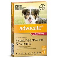 Advocate - Dogs 10-25 kgs - Red 3pk