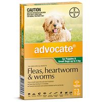 Advocate - Puppies & Small Dogs 0-4kg - Green 3pk