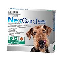 NexGard for Dogs 10.1-25kg - Green 3pk