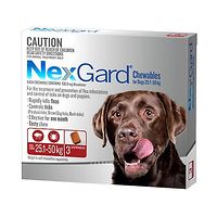 NexGard for Dogs 25.1-50kg - Red 3pk